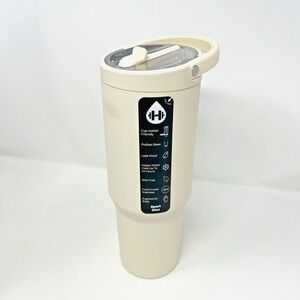 HydroJug Sport Straw 32oz Stainless Steel Tumbler Leakproof Water Bottle Cream